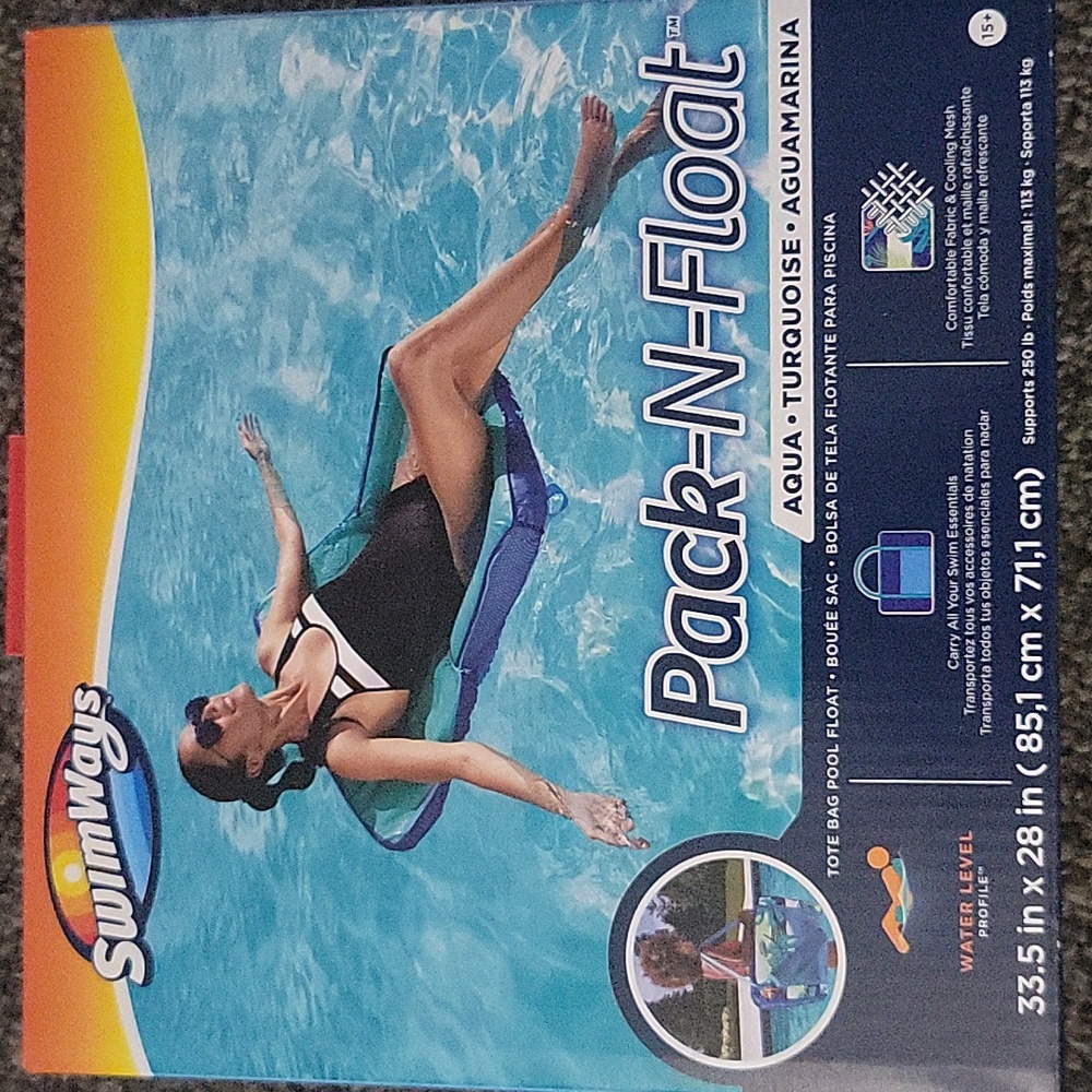Swimways pack-n-float, aqua